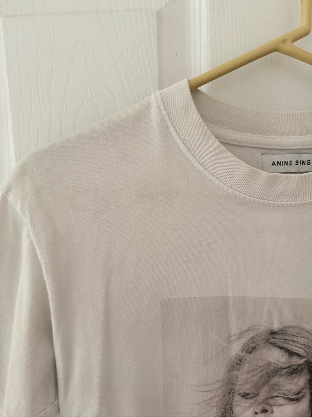 Anine Bing White Ida T-Shirt with Brigitte Bardot Size XS - Picture 4 of 8